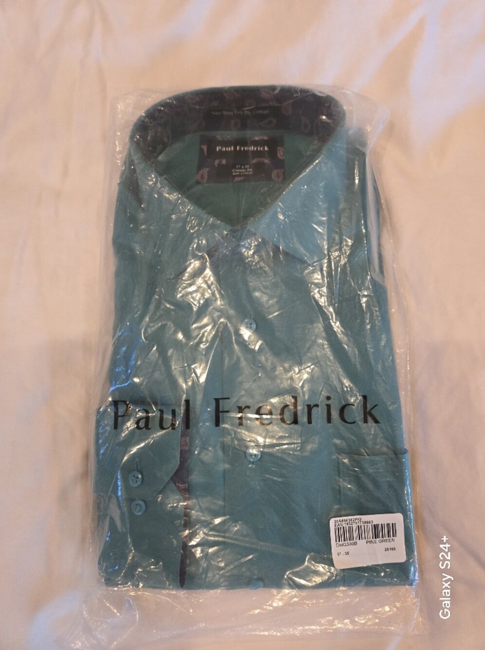 Paul Fredrick Teal Men's Dress Shirt